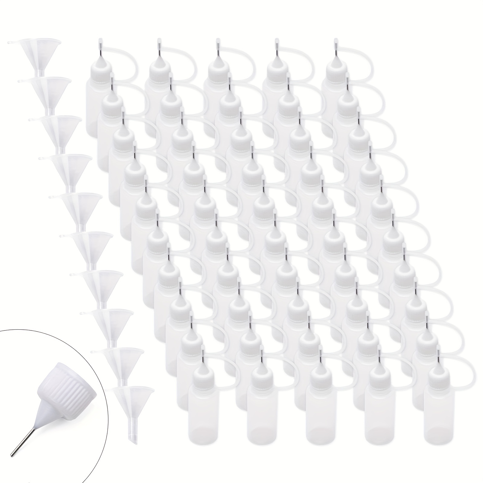 10 Pcs Small Glue Plastic Oil Dispenser Precision Tip Plastic