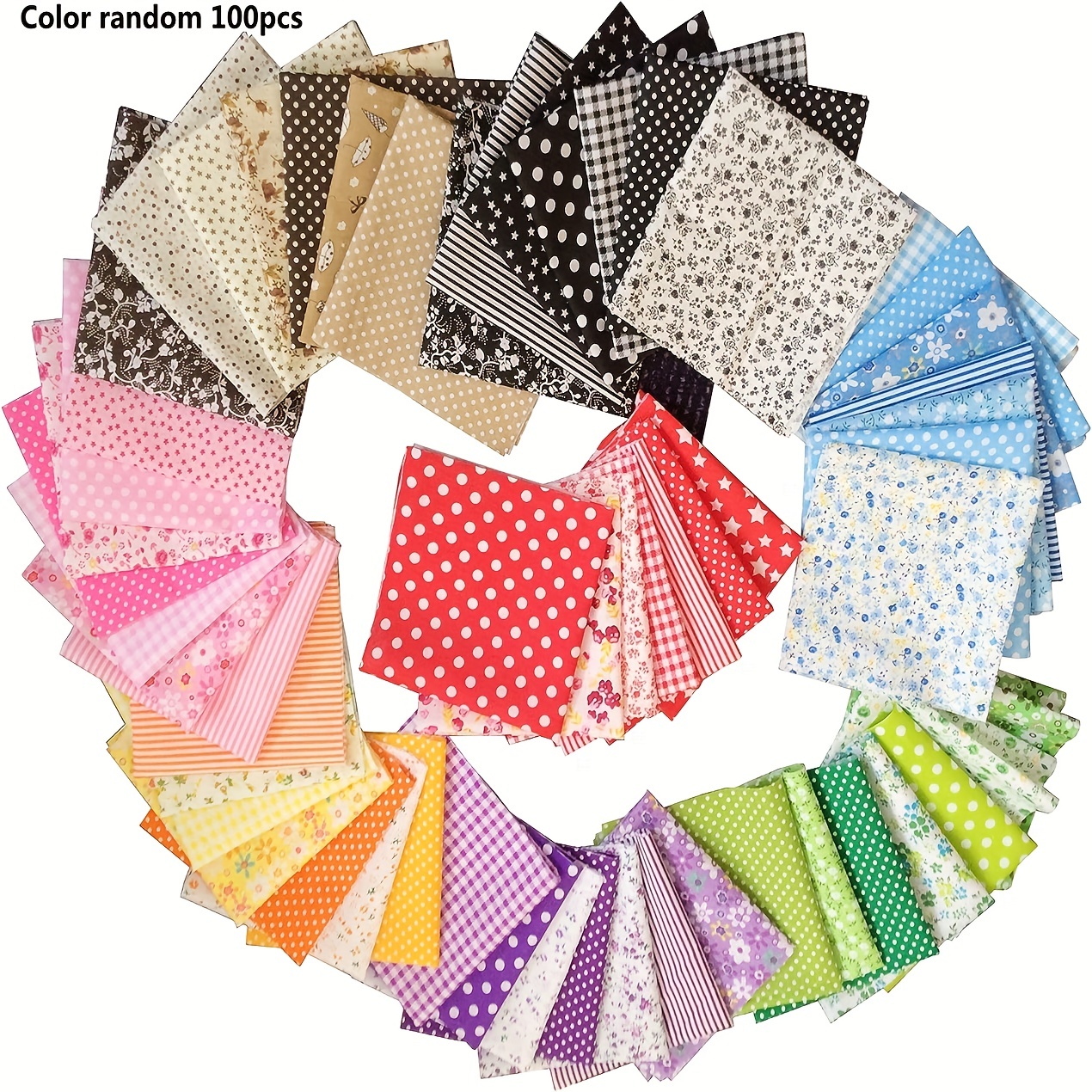 Colorful Plaid Polyester Fabric Squares Pre Cut Design - Temu