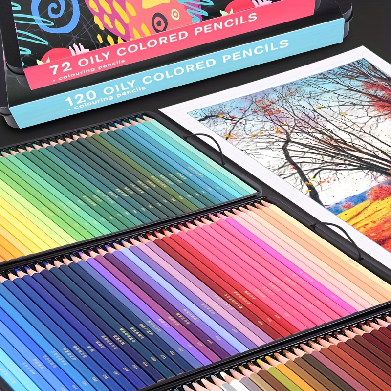 120/150 Color Pencils Profesional Set 36-72 Colors Oil Colored