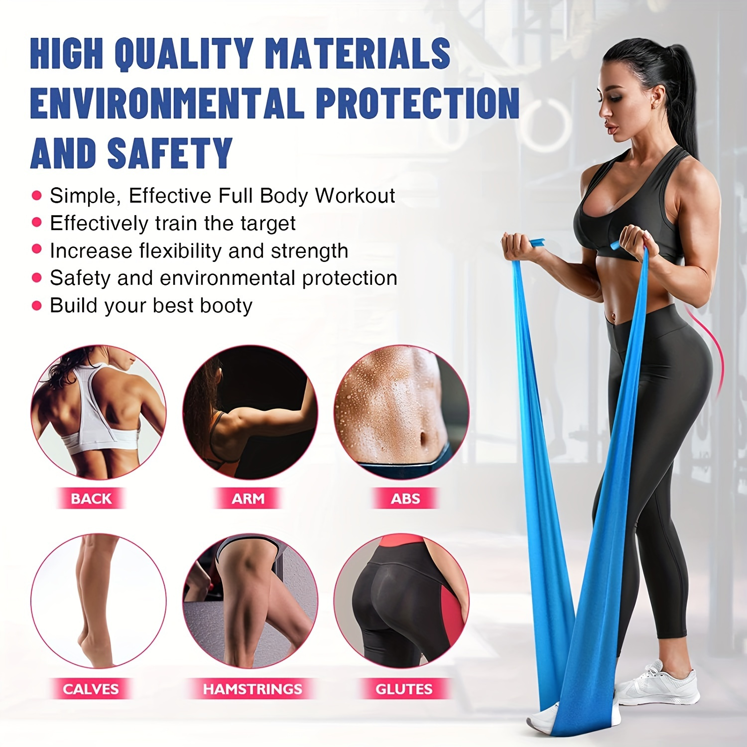 Portable Pilates Tensioner Kit Latex Resistance Band - Temu