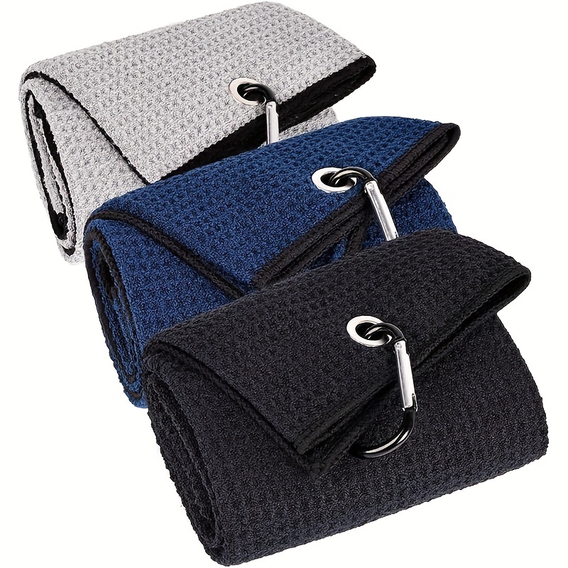 Golf Towels: Super Absorbent & Quick-dry With Carabiner Clip - Perfect For  Men & Women's Golf Bags! - Temu