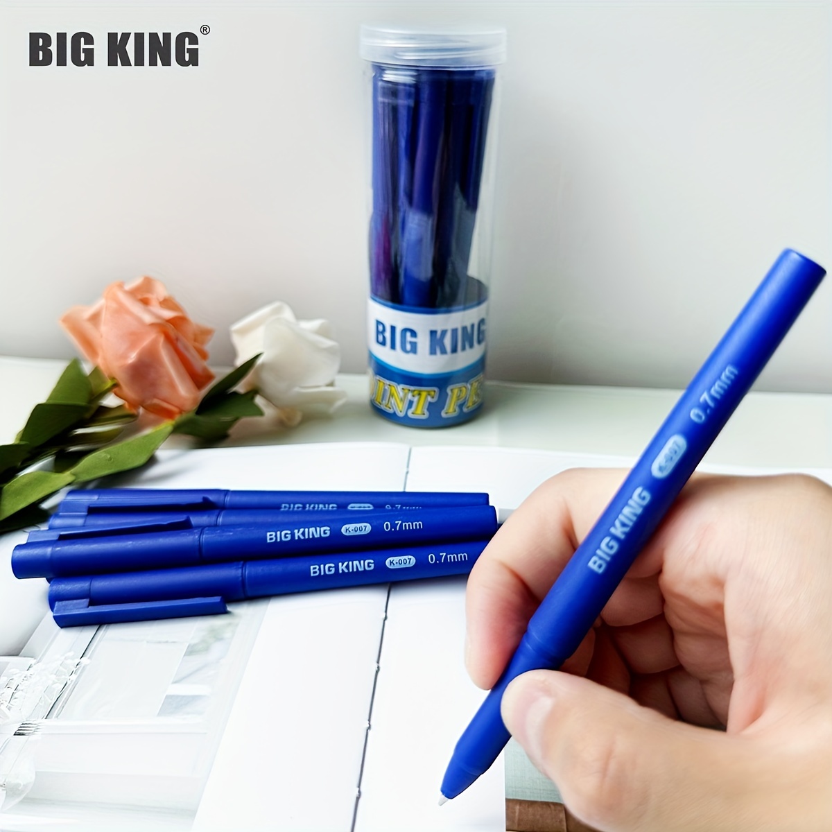 Creative Metal Crown Crystal Ballpoint Pen 0 7mm Blue Student