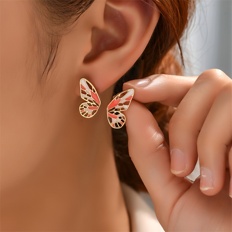 Butterfly wing on sale stud earrings