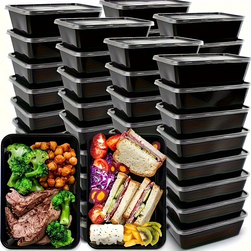Prep Naturals - Food Storage Containers with Lids - Plastic Meal Prep  Containers - 50 Pack, 25 ounce