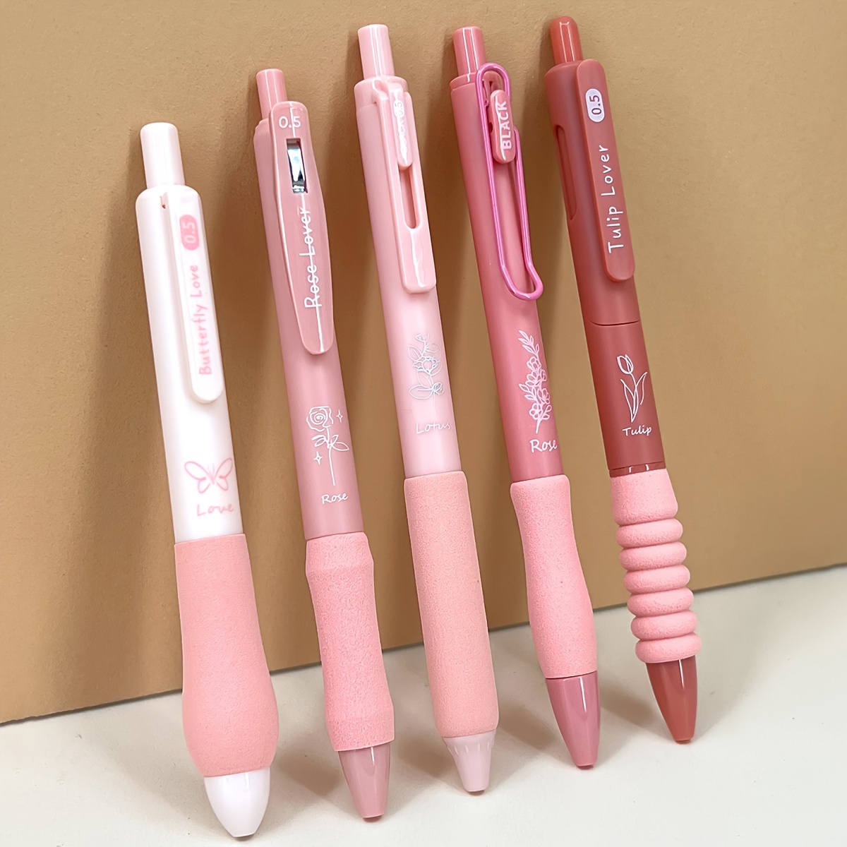 12PCS Black ink gel pen Starry Flower Star sky pink Kawai style pens  plastic material 0.5mm pens for school Stationary