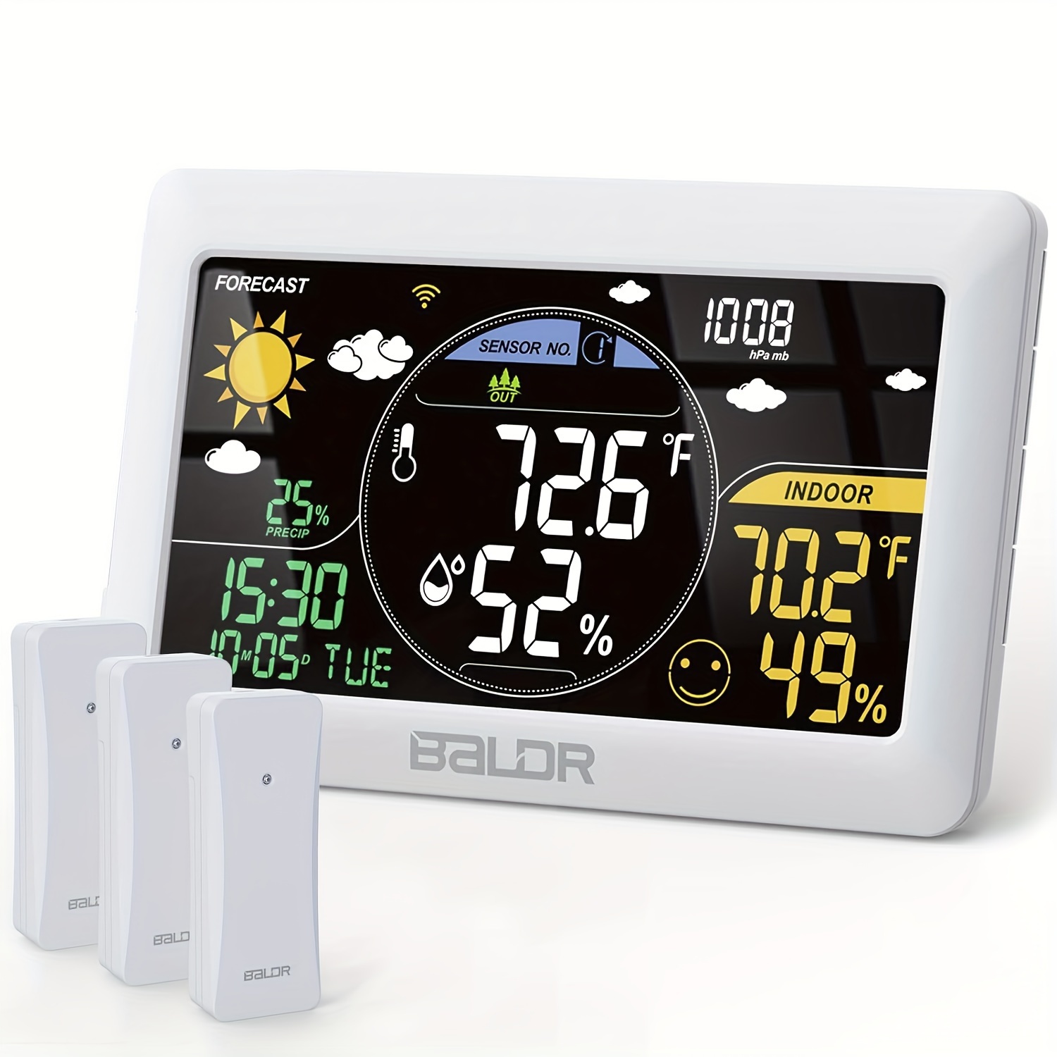 Dropship Electric Weather Station Snooze Alarm Clock Wireless Sensor Indoor  Outdoor Thermometer Humidity Weather Forecast Temperature Frost Alert With  Backlight 7 Languages Switchable to Sell Online at a Lower Price