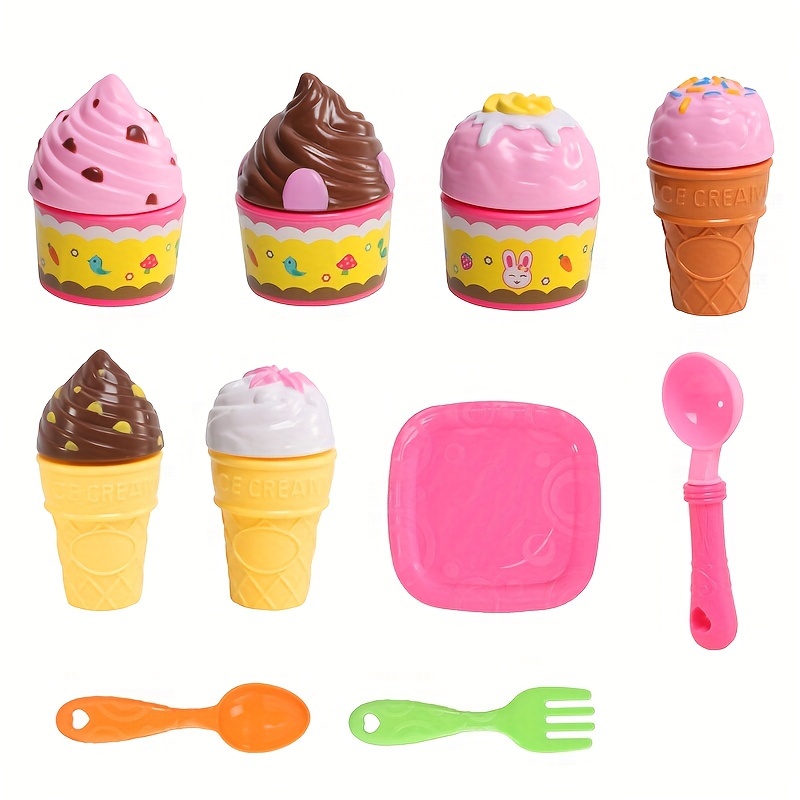 Ice Cream Toy Play Store For Kids Cash Register Toy Ice - Temu