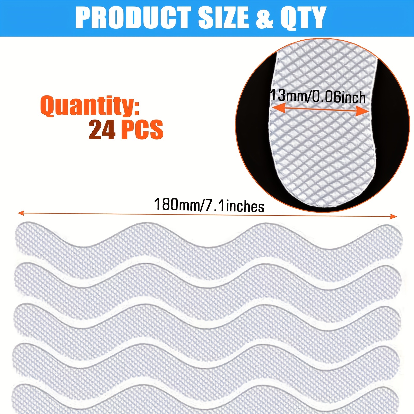 Clear Nonslip Strip Stickers For Bathroom Floor And Shower Antislip