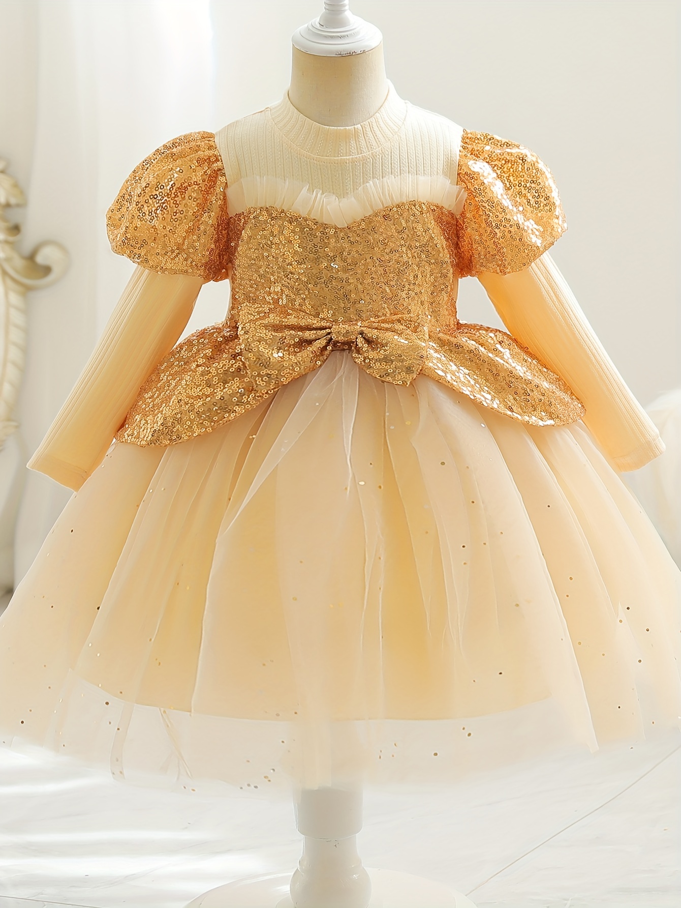 Gold princess dress clearance girl