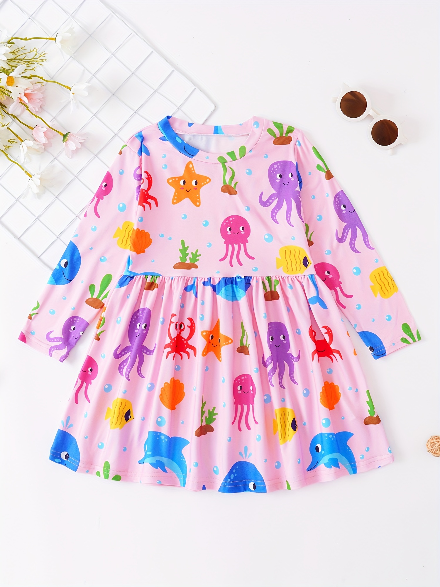 Under The Sea Long Sleeve Dress