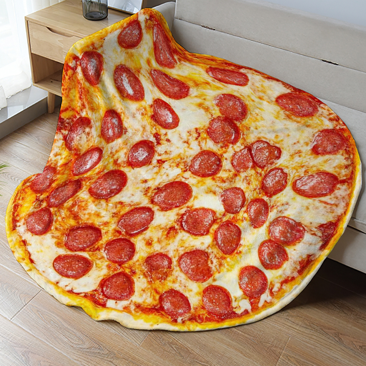 Pizza Blanket Super Soft Flannel Lightweight Throw Blanket for  Living Room Couch Bedroom : Home & Kitchen