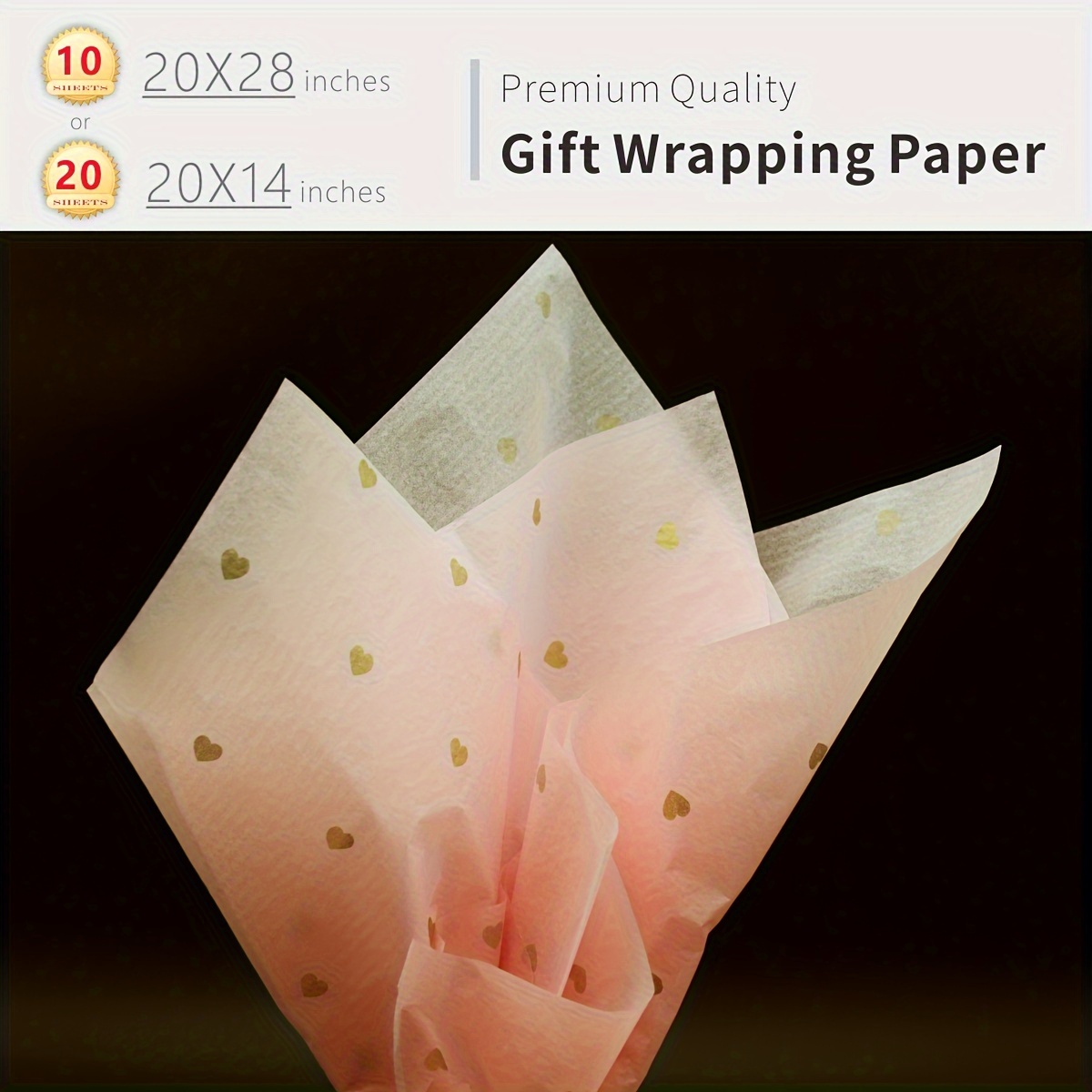 Premium Colored Tissue Gift Wrap Paper Bulk - Recyclable Gift Wrapping  Accessory - Perfect for Gift Bags, Wedding, Party, DIY Crafts - China Wrapping  Tissue Paper, Tissue Paper