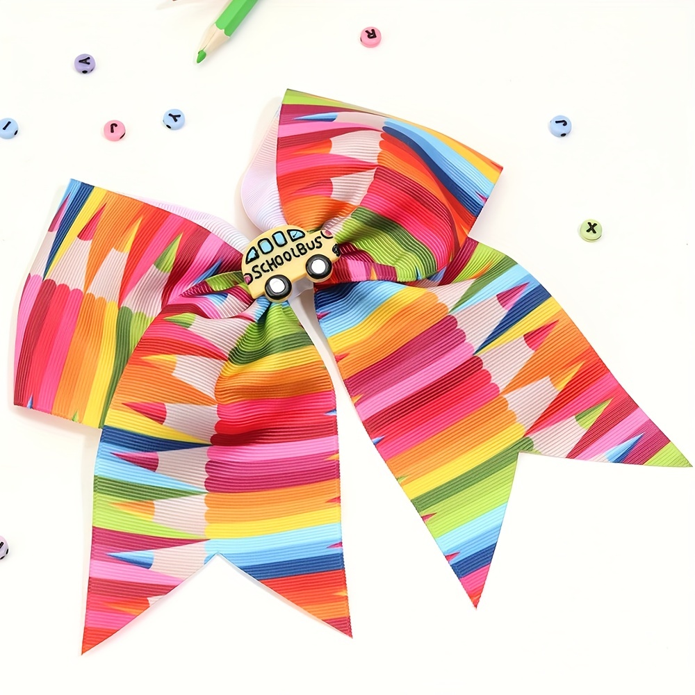 Cheerleading Hair Tie With Curly Ribbons rainbow Wig Shape - Temu