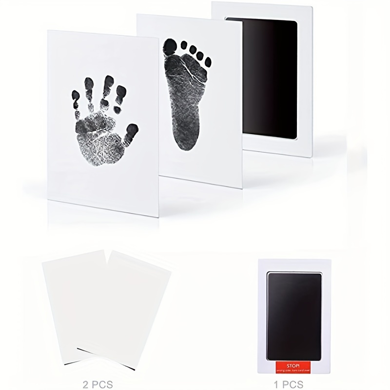 Kit de molde con estampado de pies y manos para bebé, almohadilla táctil  limpia para impresión de niños, molde de huella para niños con huella de  mano para bebé brillar Electrónica