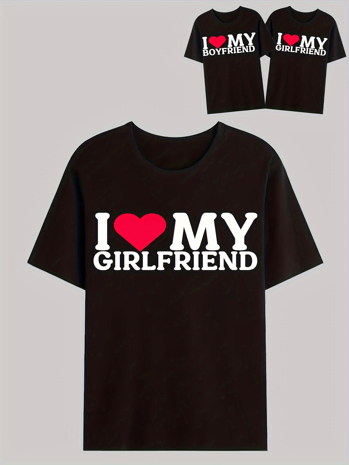 Couples Matching Shirts Set Matching Men Women Letter Print Love Couple  T-Shirt Blouse Tops Clothes Valentine