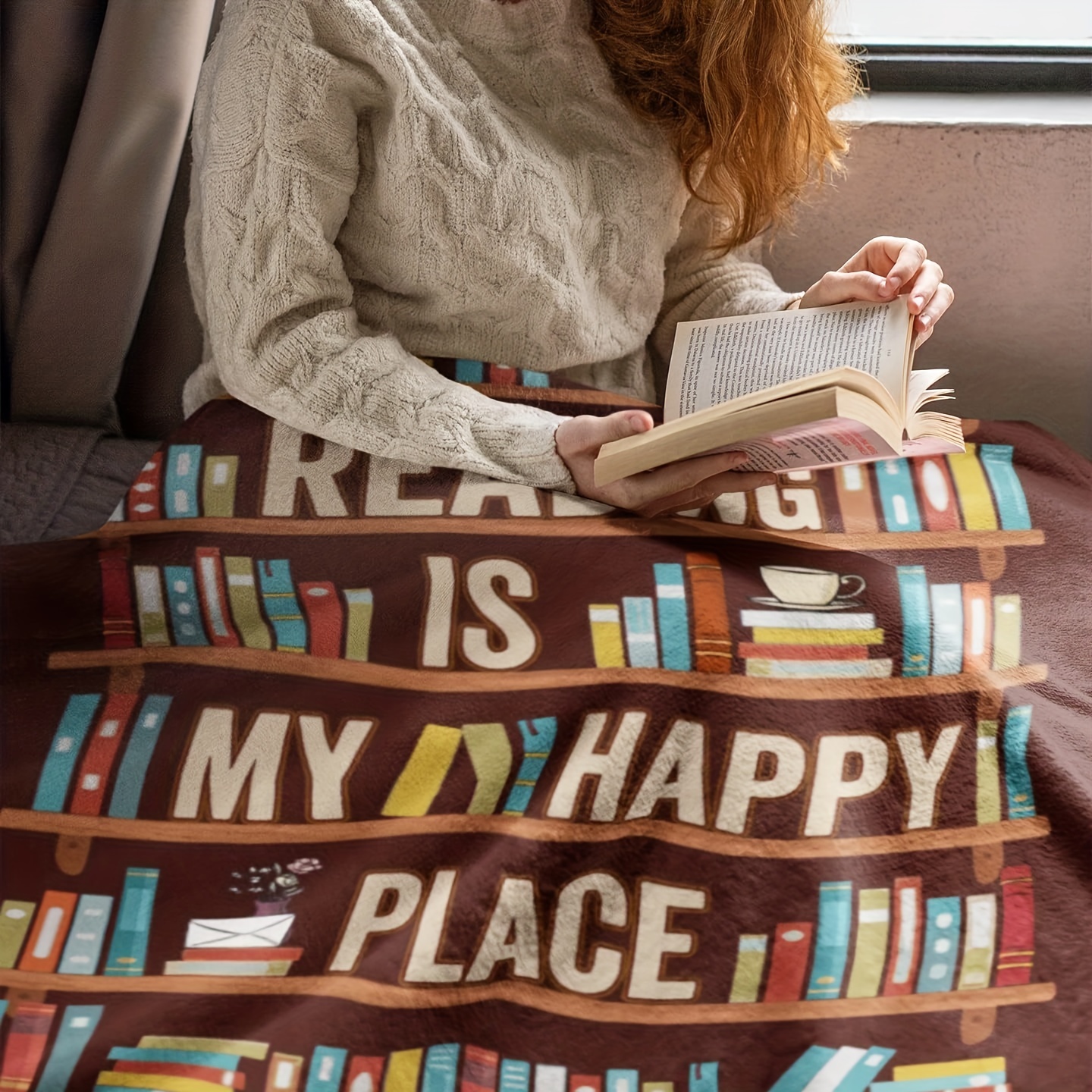 Bookish Witch Hooded Blanket Gift for Bookworms