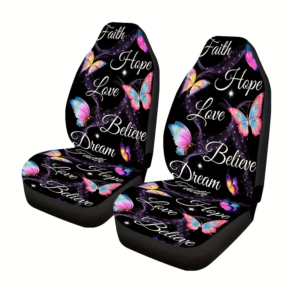 Car Seat Covers, Boho Butterfly Cute Car Accessories for Women