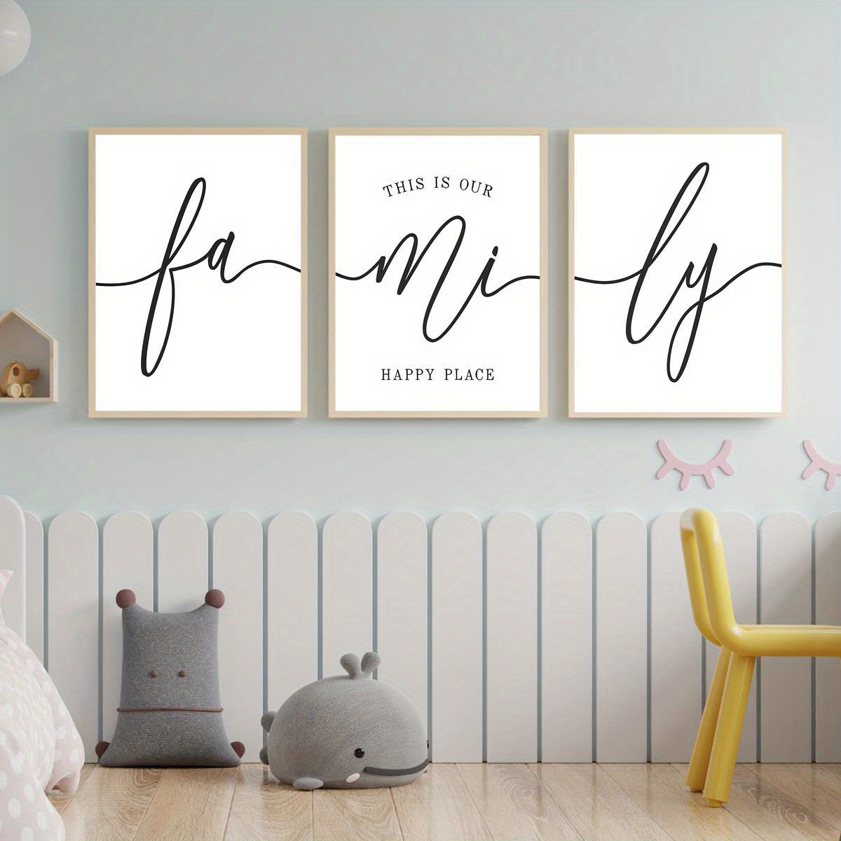 This is Our Happy Place, Family Wall Decor, Set of 3 Printable