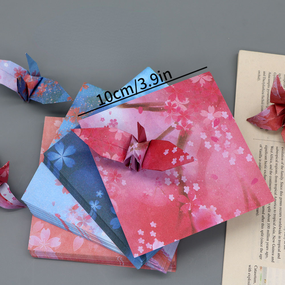 Double sided Printed Japanese And Wind Square Origami Diy - Temu