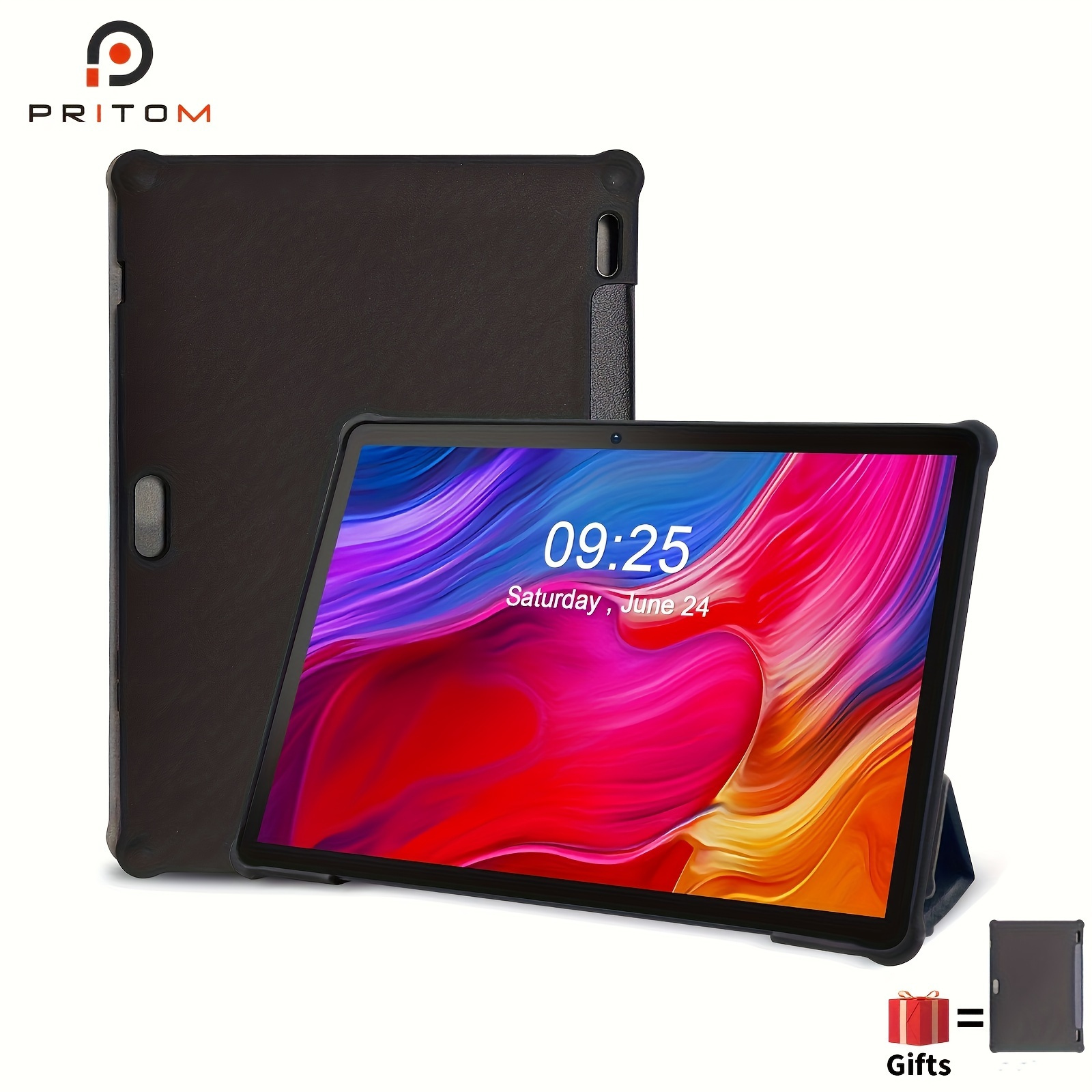Tablet Android, tableta 2 en 1 con teclado, tableta Android 13 de 10  pulgadas, 6GB+128GB, 1TB Expand, Tablet con funda, ratón, lápiz capacitivo