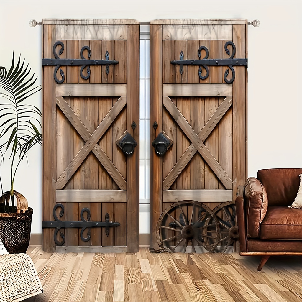  Juego de herrajes para puerta corrediza tipo granero, Corredera  plana de una sola pieza para puertas de madera dobles, Suave y silencioso