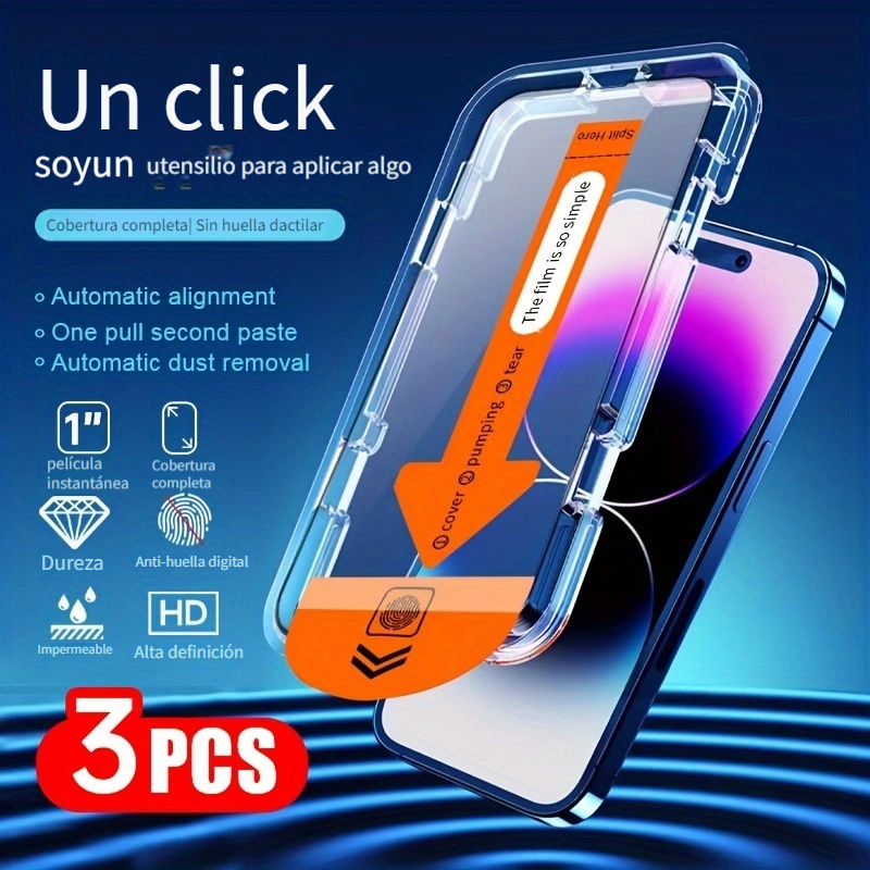 BAZO Protector de pantalla de privacidad para iPhone 14 Pro Max, [2  unidades] [Eliminación automática de polvo] [Instalación de alineación  automática]