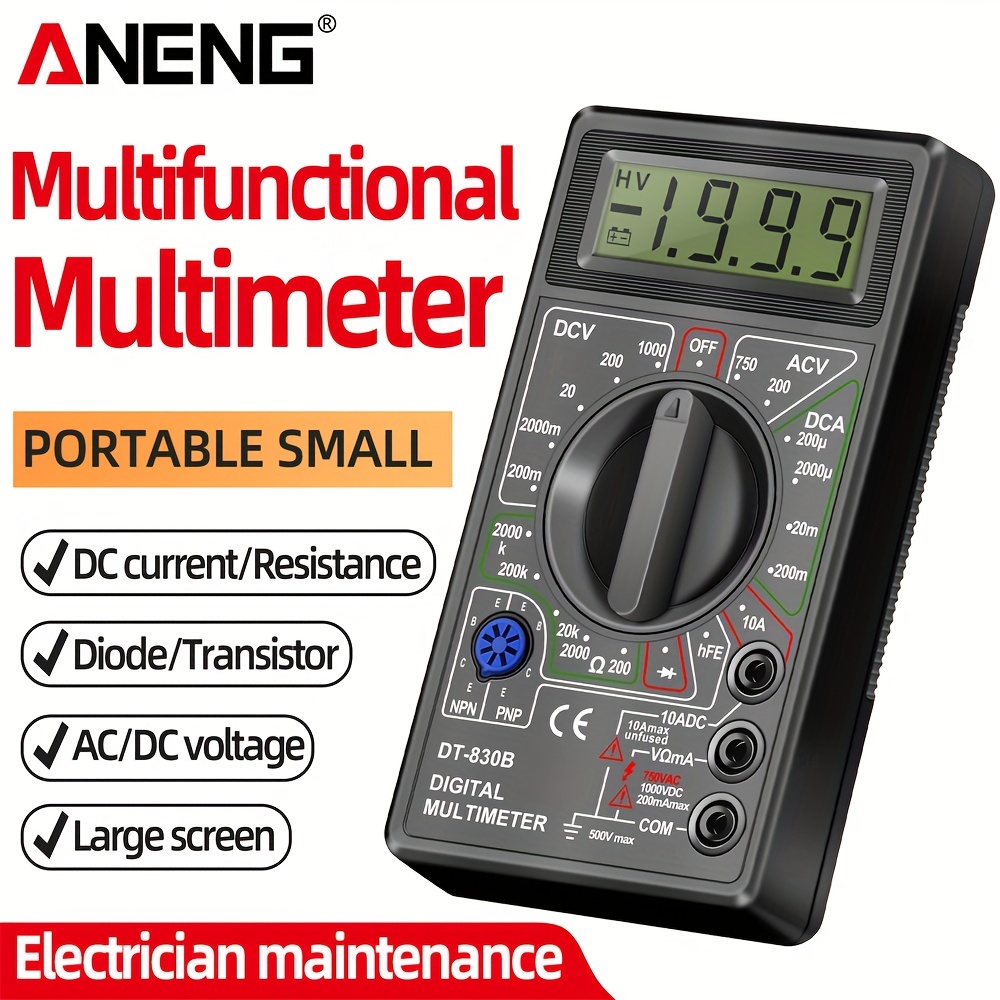 Multimètre numérique voltmètre ampèremètre ohmmètre testeur