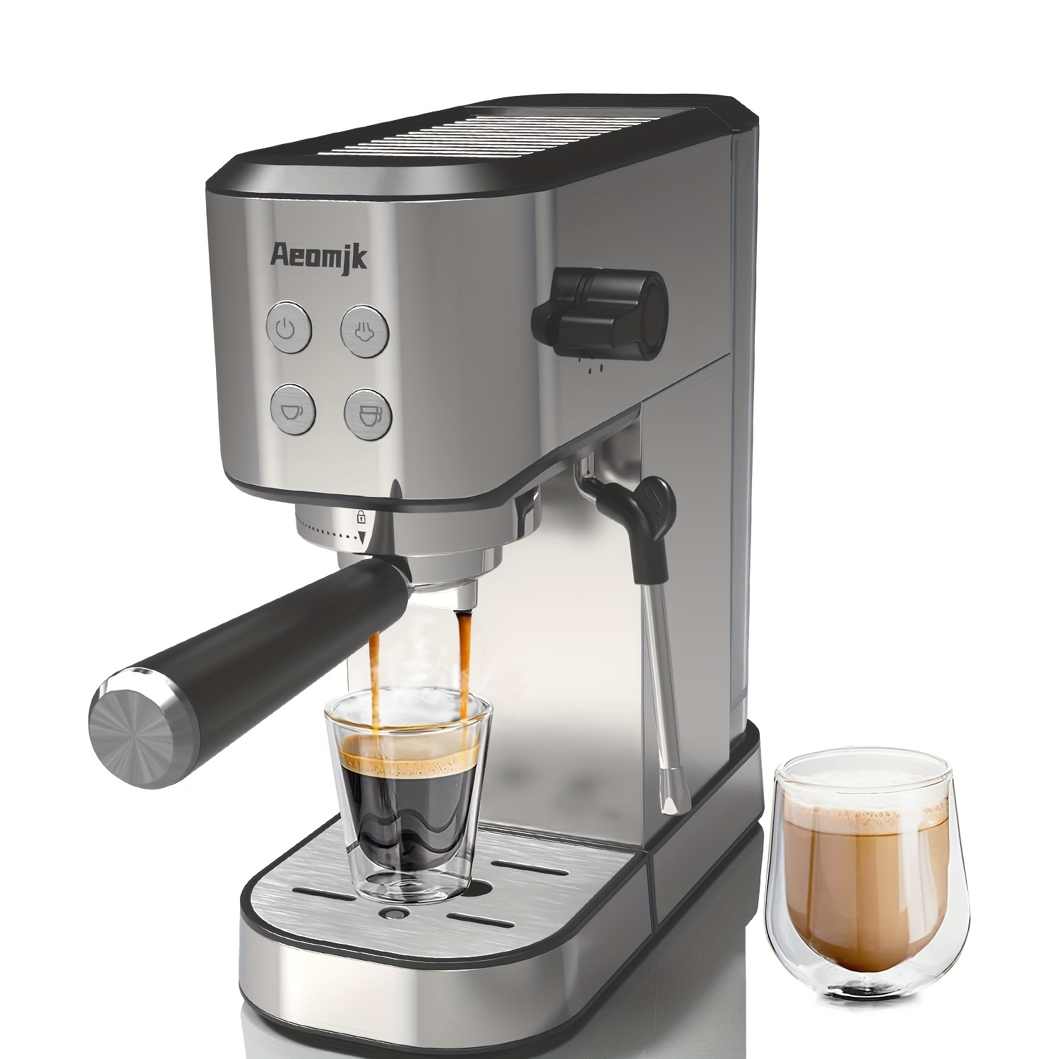 Gemilai Máquina De Café Espresso Semiautomática, Bomba Italiana Con Presión  De 15 Bares, 1100W, CRM3017, Regalo De Navidad
