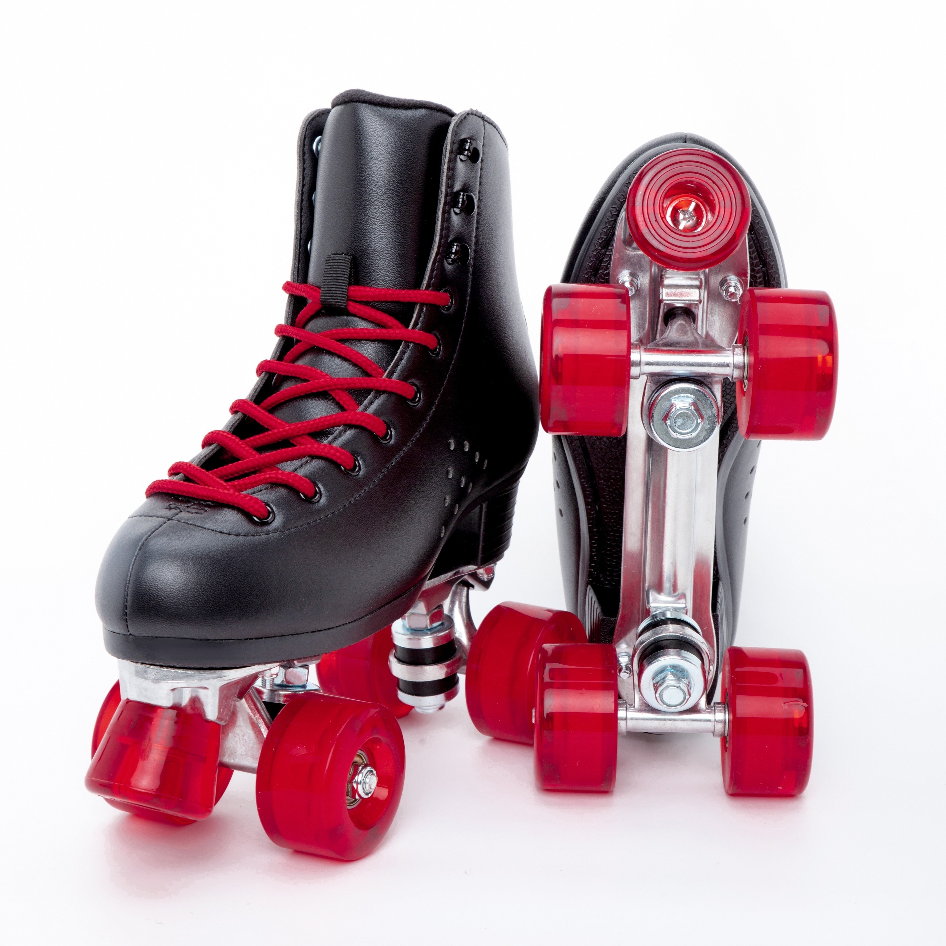  GETS patines para mujer de piel sintética de alta calidad,  patines de cuatro ruedas, patines de doble fila, para interior y exterior :  Deportes y Actividades al Aire Libre