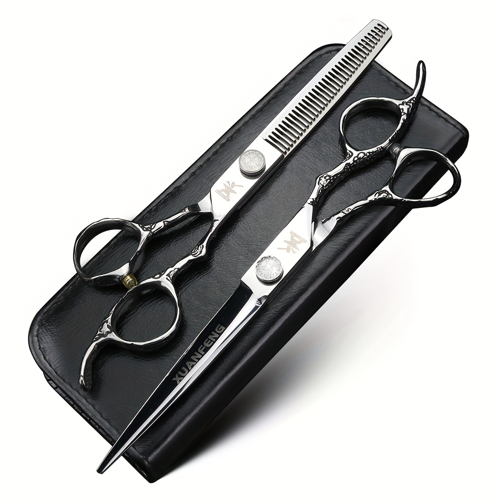 1pcs Alligator Handle Silvery Hairdressing Scissors Hair Cutting Scissors  Thinning Shears Hairdresser Scissors