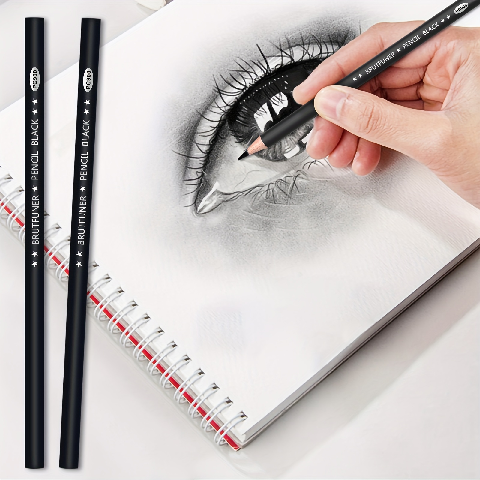 22Pcs Professional Sketch Pencils+Charcoal Pencils Art Supplies Set for  Artists