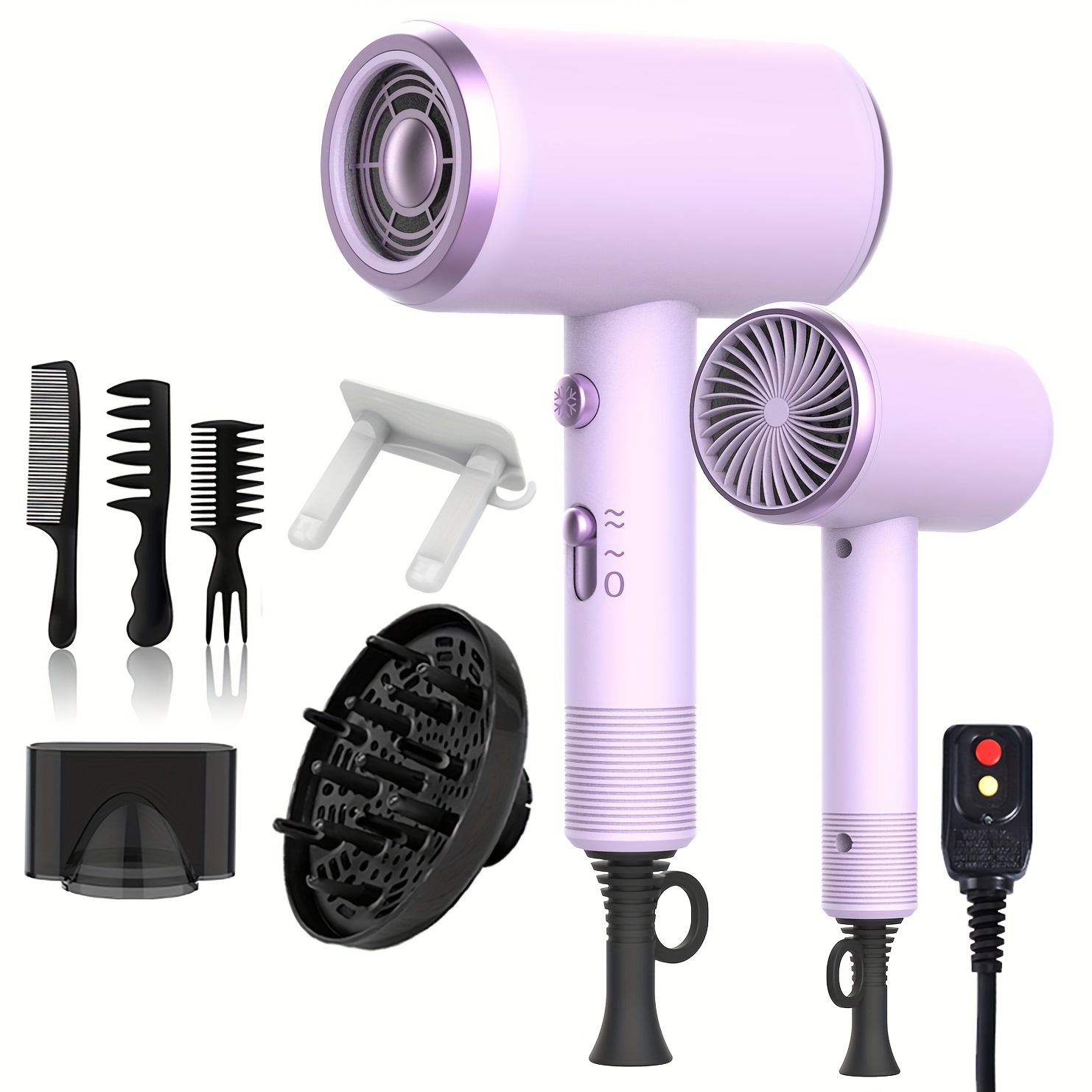  Difusor Secador de pelo Secador de soplado iónico Temperatura  constante Auto-Limpiar, Cepillo secador de pelo : Belleza y Cuidado Personal