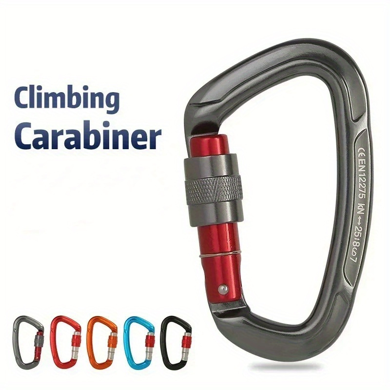 Climbing Carabiners, Locking Carabiner Clip O-shaped 25kn Rock Climbing  Carabiner Hook With Screwgate For Climbing, Rappelling, Hammocks, Dog  Leash, W