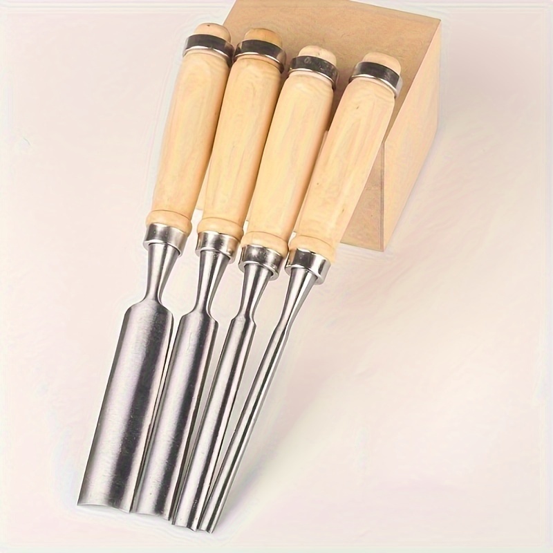 Cheap 5pcs Wood Chisel Set For Carpentry with Storage Bag Non-slip Handle  Woodworking Wood Carving Bench