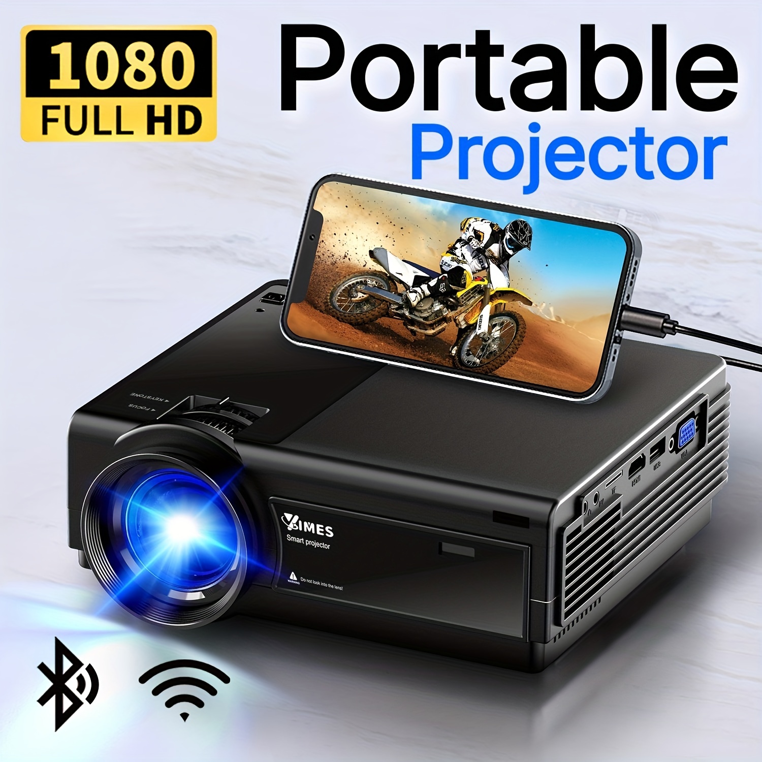Proyector para moviles celular android y ios iphone WiFi Bluetooth