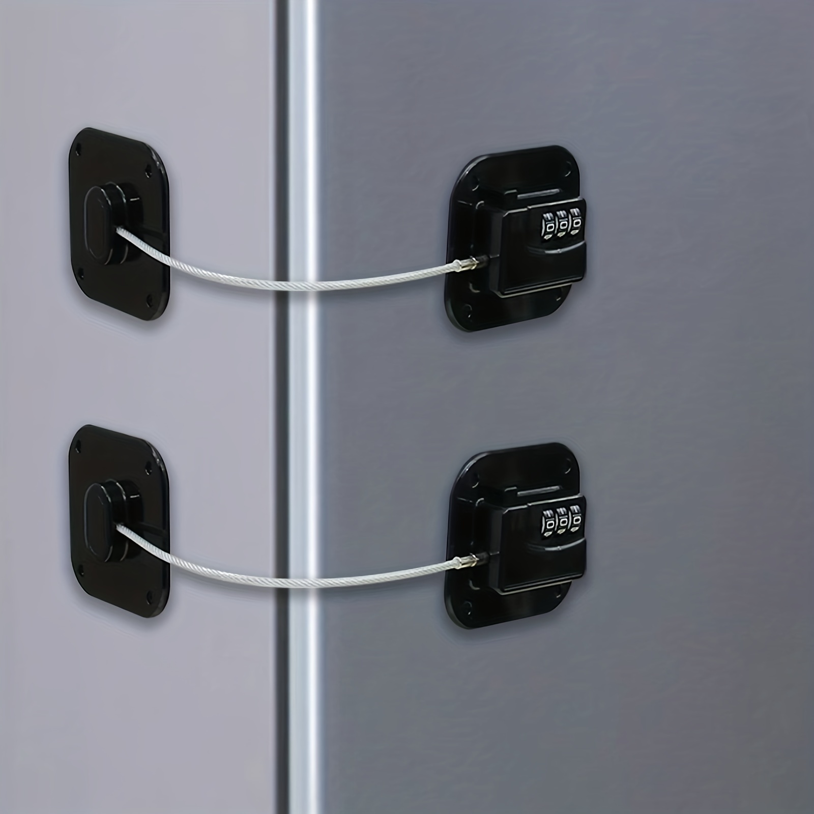  New Upgraded Fridge Locks For Kids, 4 Pack Refrigerator Lock  Child Proof Fridge Door Lock Safety First Freezer Lock For Upright Freezer  Lock Baby Proof