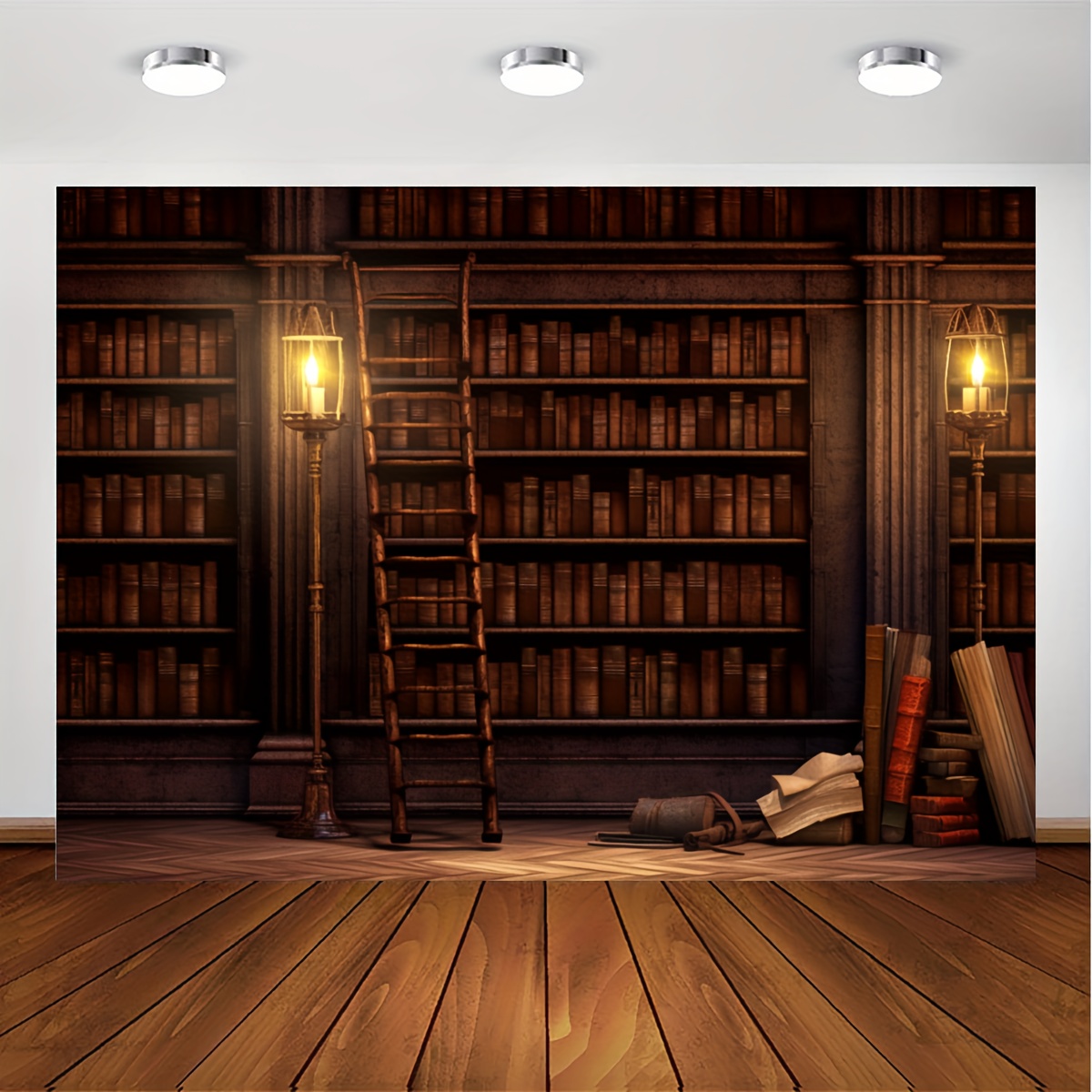 1Sheet Library and Bookcases Clear Stamp Bookshelf Greeting Card