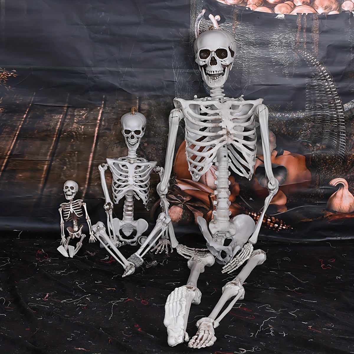 2 Stücke/paket Halloween Deko Mini Skelett Hand Klaue Knochen Für Skelett  Prop Pose, Innen Geister Szene, Spukhaus Party Geschenkdekoration