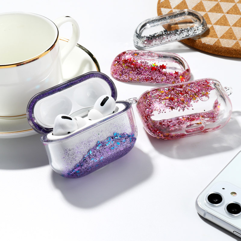 Sparkly Case Compatible with AirPods 3rd Generation with  Keychain,Shockproof Protective Premium Bling Rhinestone Cover Skin for  AirPods 3 Charging