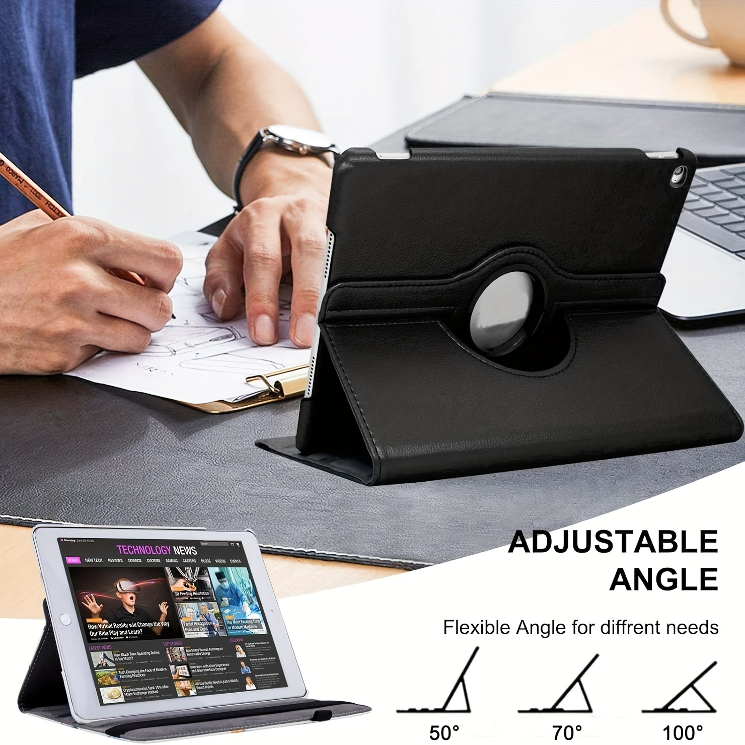 Aoub Funda para iPad Mini 4, ultra delgada y ligera con soporte triple  inteligente, funda trasera de silicona TPU suave para iPad Mini 4ª  generación