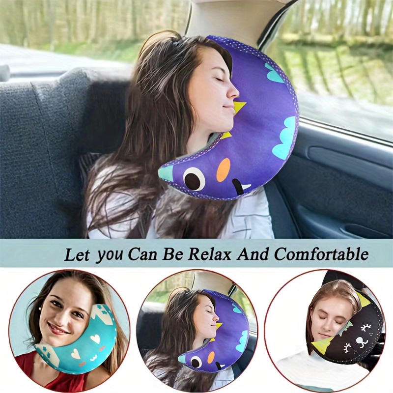 U-Shaped Kids Travel Pillow Car Sleeping Long Journey Pillows for Car Back  Seat Child Kid Support for Neck Head Body Cute Animal - AliExpress