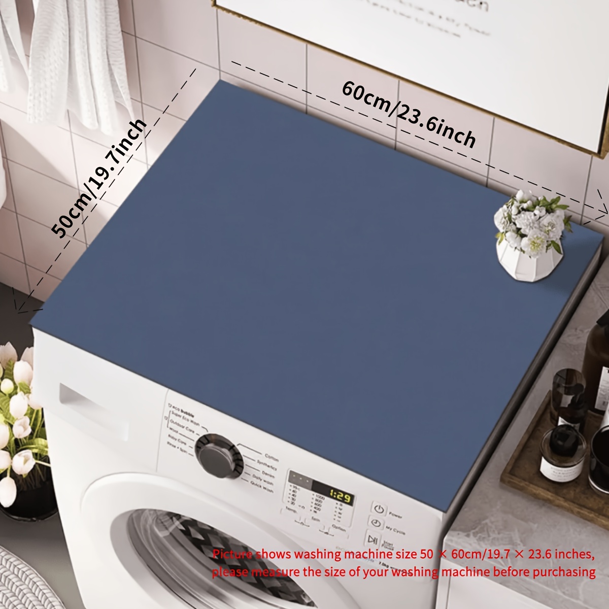 2 PCS Washer and Dryer Top Mat Cover, Non-slip Washer and Dryer Covers for  Top Protector, Dust-Proof Washing Machine Cover Washer Dryer Top Covers for