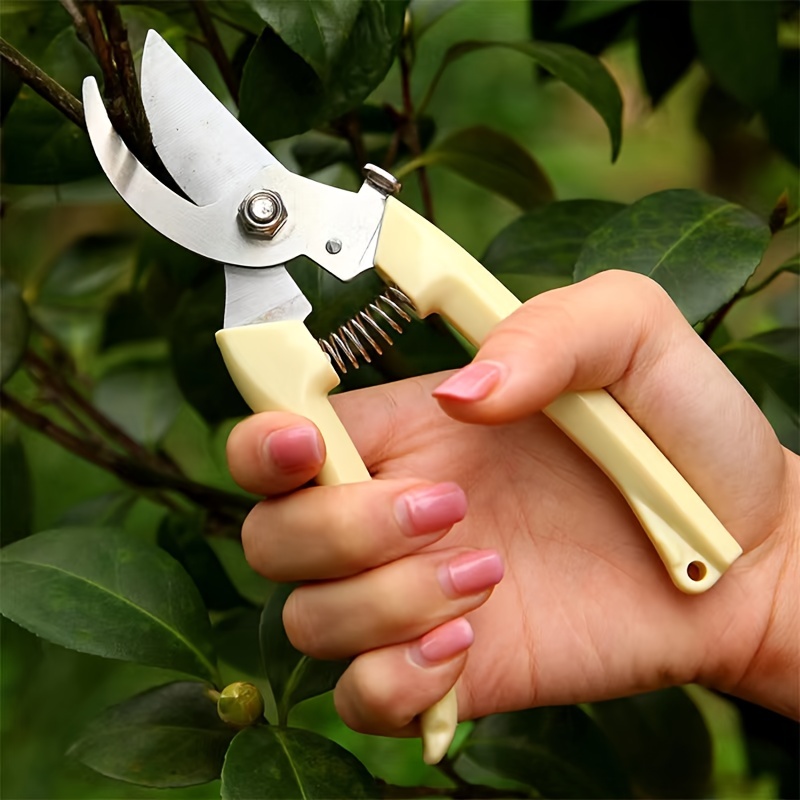 YIYITOOLS Pruning Shears, One-Hand Garden Shears, Gardening Hand Tools Tree  Trimmers with Rubber Handles, Pruning Scissors with Titanium Coated