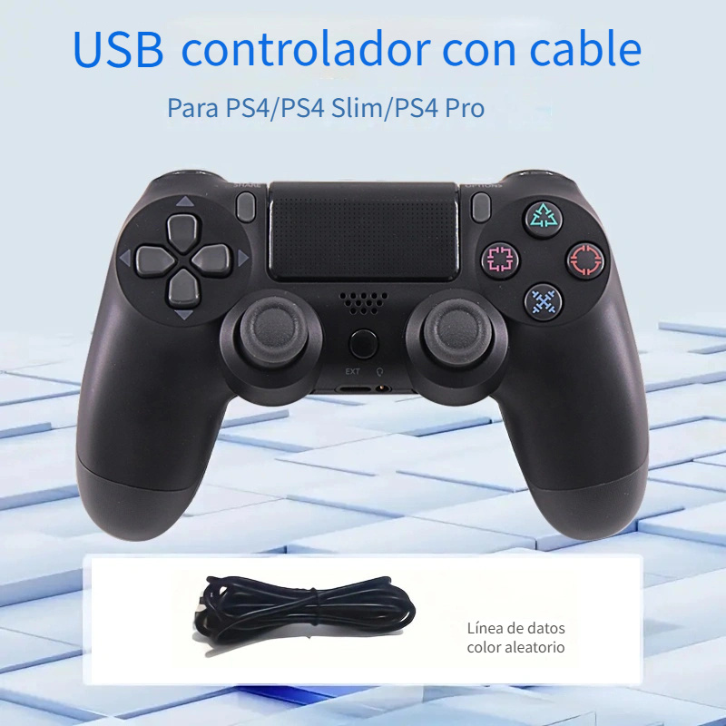 Mando inalámbrico Bluetooth para Sony PS2, control de vibración 2,4G,  Joystick para PS2, Color transparente