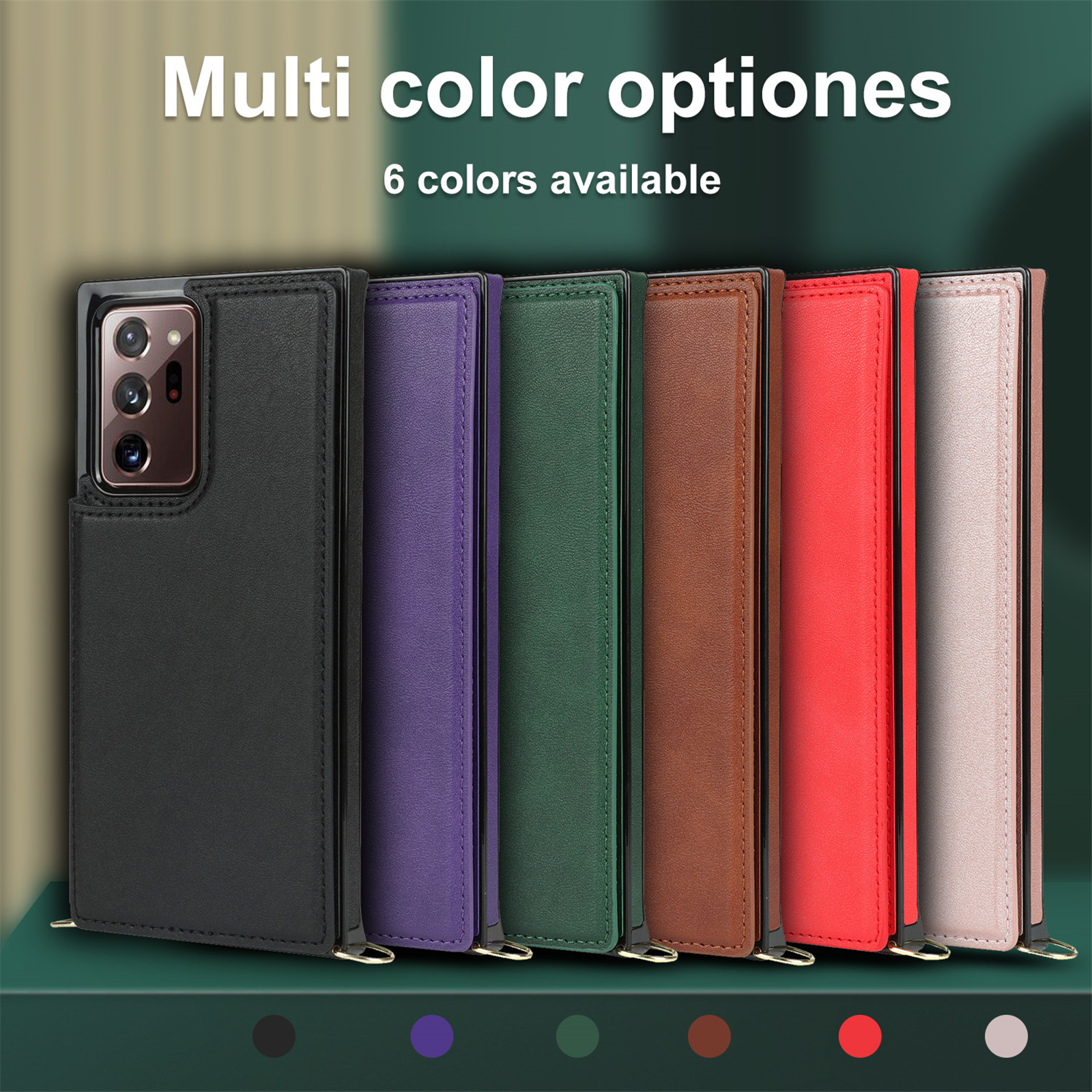 Stylish Zipper Wallet Folio Case With Wrist Strap For Samsung Galaxy S  Series & Note20 Ultra - Temu