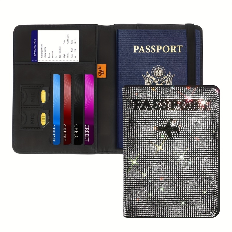 ODLICNO Caja de Pasaporte, Funda Pasaporte Viaje, Tapa del Pasaporte con  Bloqueador RFID, Porta Pasaporte para Mujeres y Hombres, Estuche de Viaje