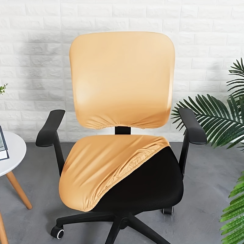 Mode Stuhl Bezug Stretch Pu Leder Bezug Wasserdichte Sitzbezug für  Esszimmerstuhl Bürostuhl