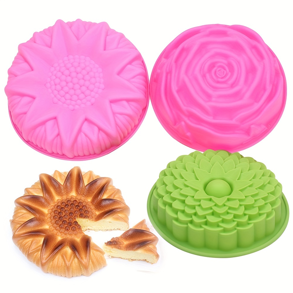 Flowers Silicone Mold Rose Peony Chocolate Mousse Ice Cream Mold Gel Drop  Aromatherapy Plaster Candle Mold