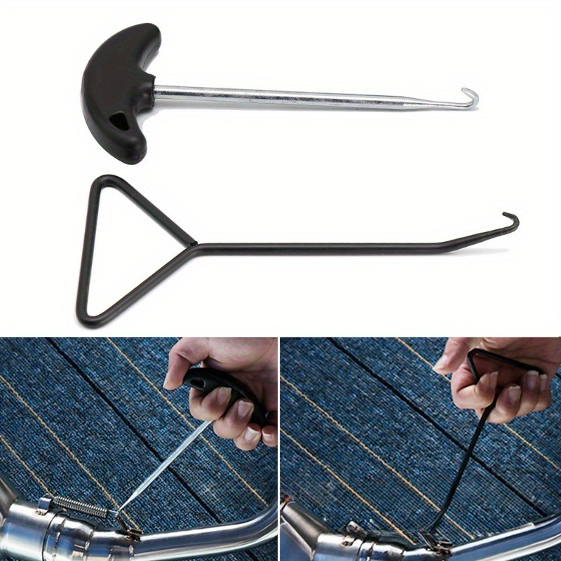  Motorcycle Exhaust Spring Hook Tool, T Handle Exhaust Spring  Hooks Puller with Rubber Coating, Suitable for Motorcycle Dirt Bike  Removal, Installation Tool (2PCS) : Automotive