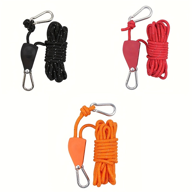 ✪ Tent Rope Lock Pulley Adjuster Fixed Buckle Rope Reflective